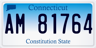 CT license plate AM81764