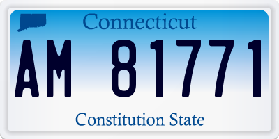 CT license plate AM81771