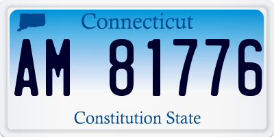 CT license plate AM81776