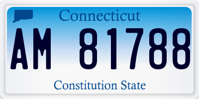 CT license plate AM81788