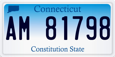 CT license plate AM81798