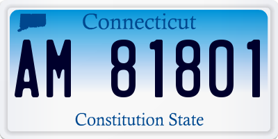 CT license plate AM81801