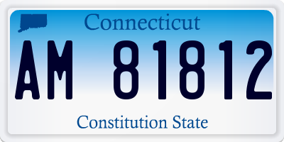 CT license plate AM81812