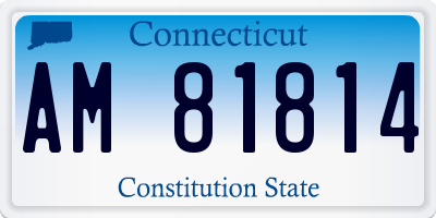 CT license plate AM81814