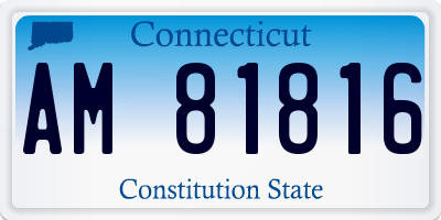 CT license plate AM81816
