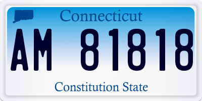 CT license plate AM81818