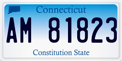 CT license plate AM81823