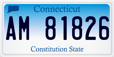 CT license plate AM81826