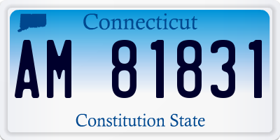 CT license plate AM81831