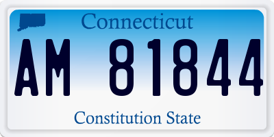 CT license plate AM81844