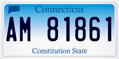 CT license plate AM81861