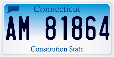 CT license plate AM81864