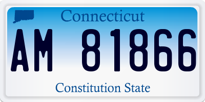 CT license plate AM81866