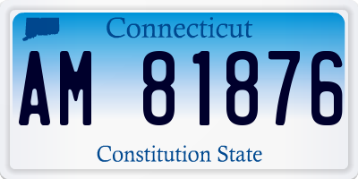 CT license plate AM81876
