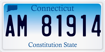 CT license plate AM81914