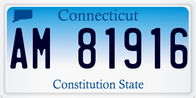 CT license plate AM81916