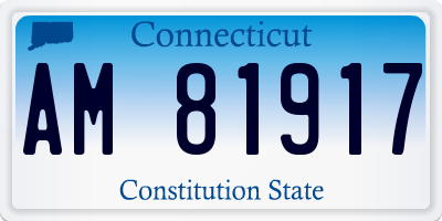 CT license plate AM81917