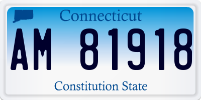 CT license plate AM81918