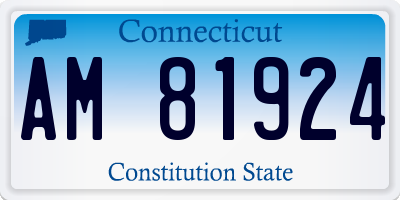 CT license plate AM81924
