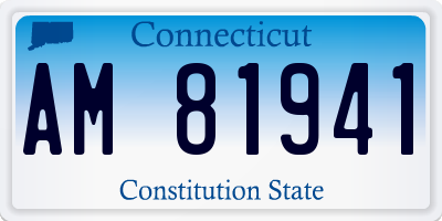 CT license plate AM81941