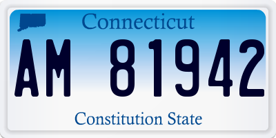 CT license plate AM81942