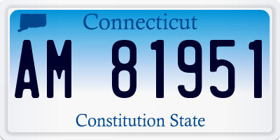 CT license plate AM81951