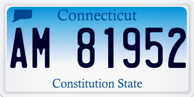 CT license plate AM81952