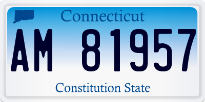 CT license plate AM81957