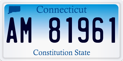 CT license plate AM81961