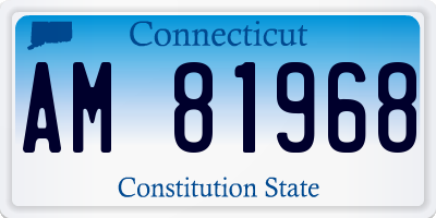 CT license plate AM81968