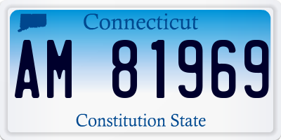 CT license plate AM81969