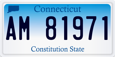 CT license plate AM81971