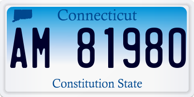 CT license plate AM81980
