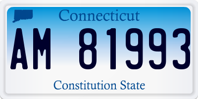CT license plate AM81993