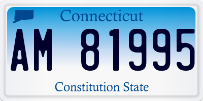 CT license plate AM81995