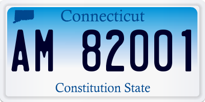 CT license plate AM82001