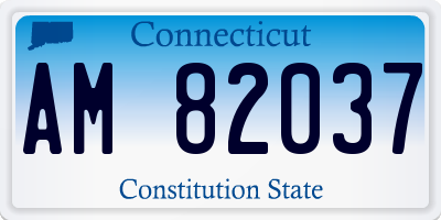 CT license plate AM82037