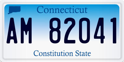 CT license plate AM82041