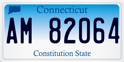 CT license plate AM82064
