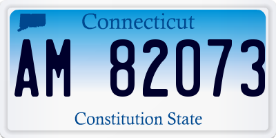 CT license plate AM82073