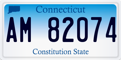 CT license plate AM82074
