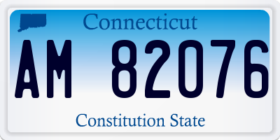 CT license plate AM82076