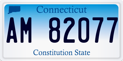 CT license plate AM82077