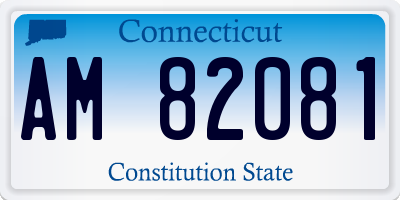 CT license plate AM82081