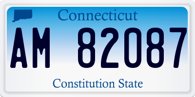 CT license plate AM82087
