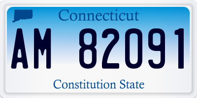 CT license plate AM82091