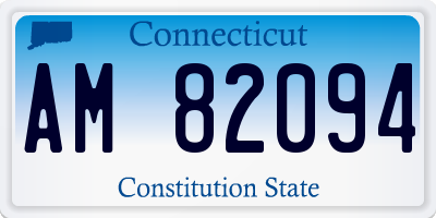 CT license plate AM82094