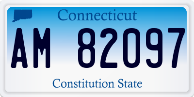 CT license plate AM82097