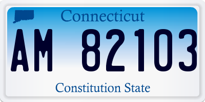 CT license plate AM82103
