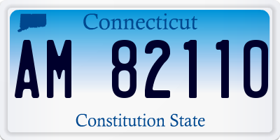 CT license plate AM82110